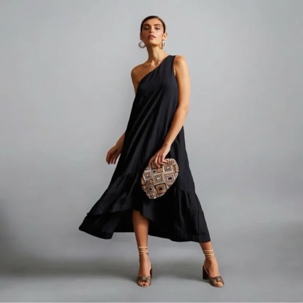 Maeve x anthropologie One-shoulder Dress Black 45171